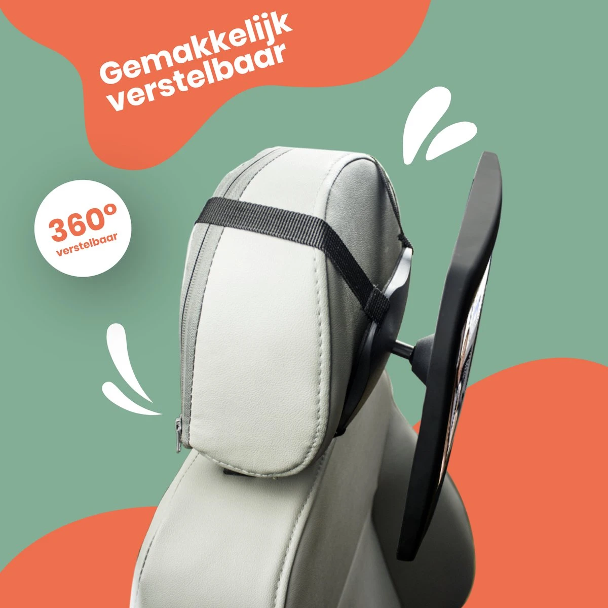 Baby Auto Spiegel - Achterbank Spiegel Baby - Verstelbare Achteruitkijkspiegel - Kinderspiegel