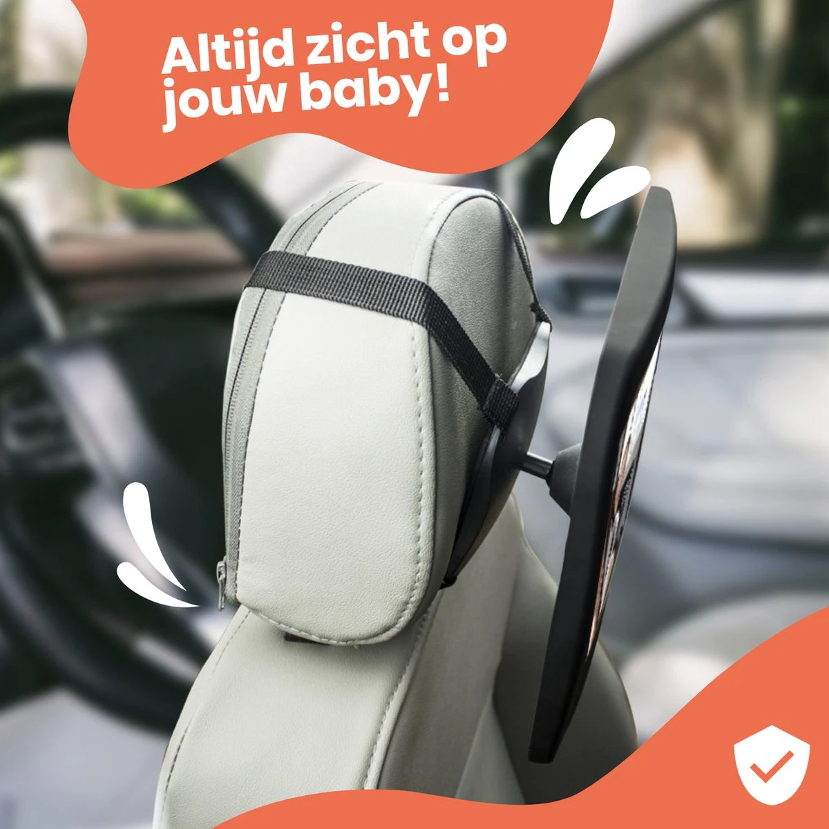 Baby Auto Spiegel - Achterbank Spiegel Baby - Verstelbare Achteruitkijkspiegel - Kinderspiegel