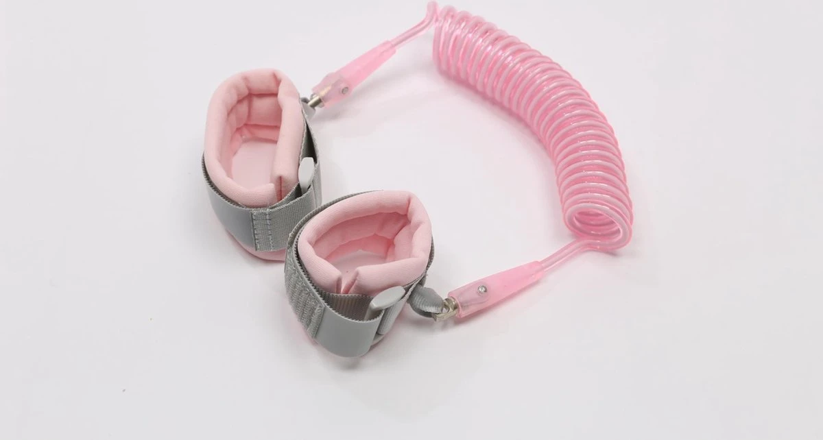 Polstuigje - Kindertuigje - Looplijn - Tuigje voor kinderen - Roze - Anti-loss