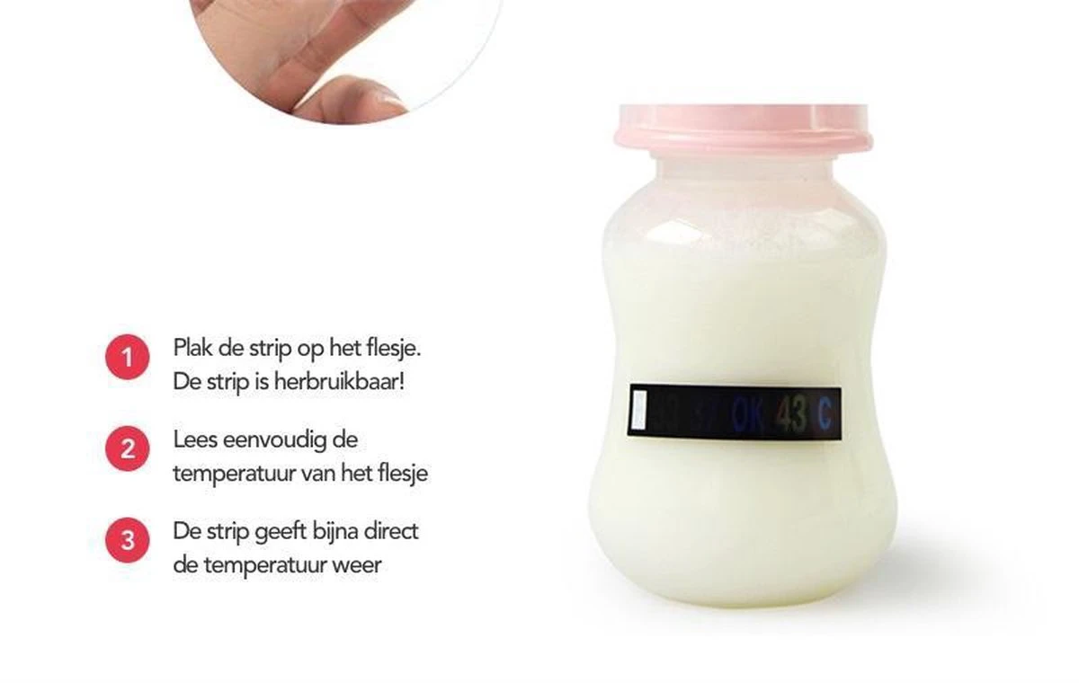 Babyfles thermometer - Meet temperatuur van baby fles - Herbruikbaar
