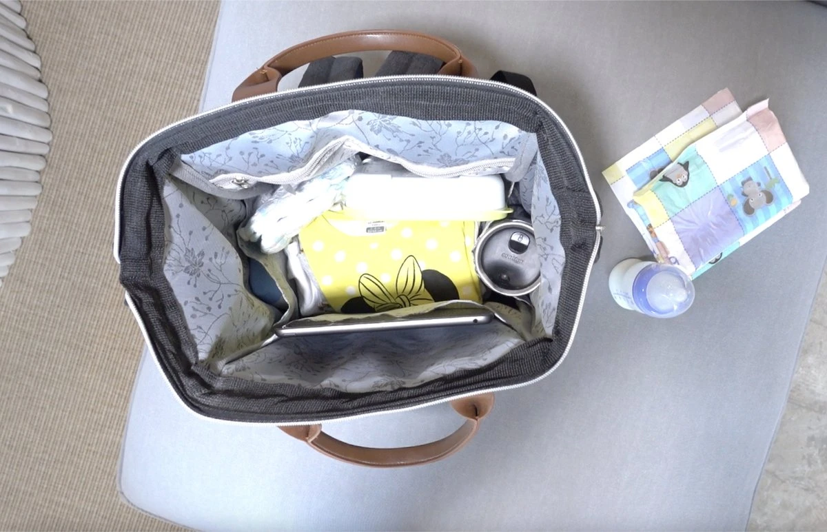 Periwinkle - Luiertassen - Waterproof Baby verzorgingstas - baby rugzak - luiertas - verzorgingstas - Linnen - bordeaux