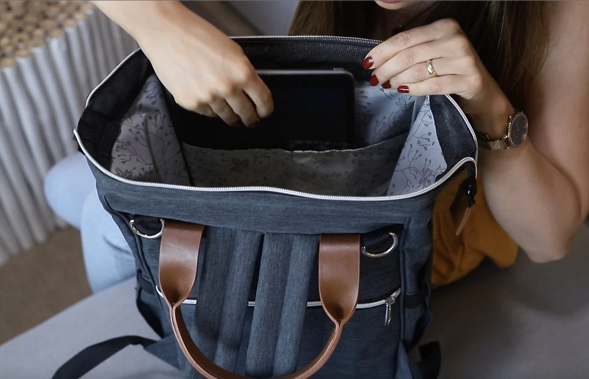 Periwinkle - Luiertassen - Waterproof Baby verzorgingstas - baby rugzak - luiertas - verzorgingstas - Linnen - bordeaux