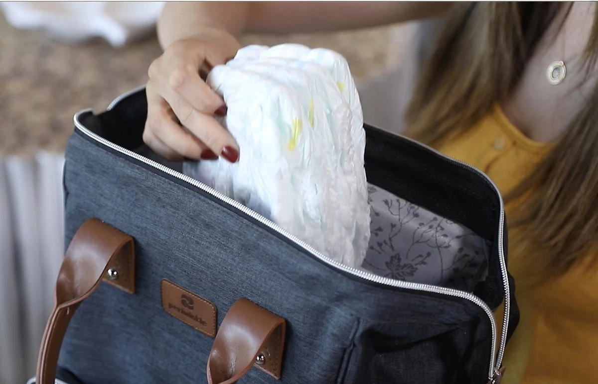 Periwinkle - Luiertassen - Waterproof Baby verzorgingstas - baby rugzak - luiertas - verzorgingstas - Linnen - bordeaux