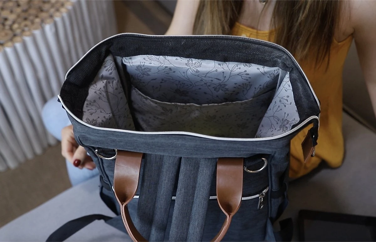 Periwinkle - Luiertassen - Waterproof Baby verzorgingstas - baby rugzak - luiertas - verzorgingstas - Linnen - bordeaux