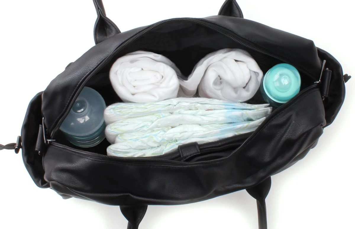 Kidzroom Vision of Love Luiertas - Zwart - Verschoonmatje - Verstelbare schouderband