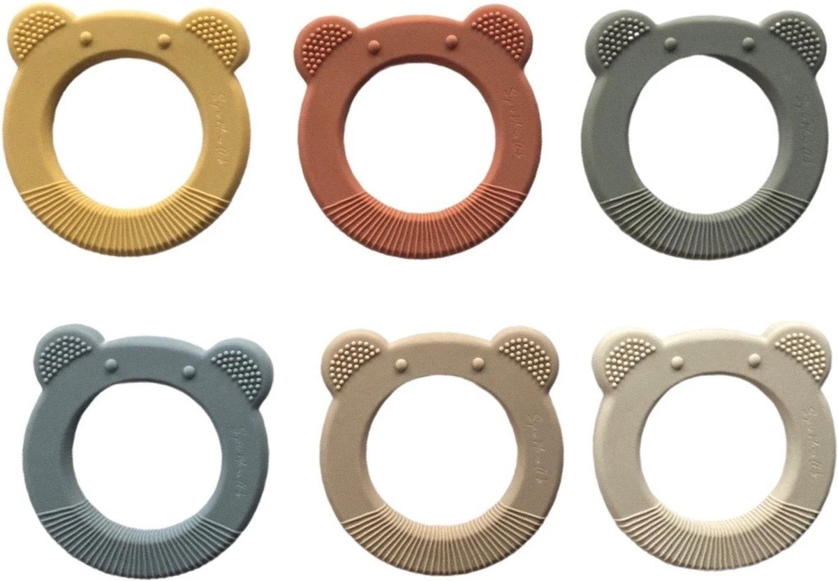 Super Mama Club® Bijtring baby siliconen matchagreen – Koelbijtring koelkast – Bijtketting – Bijtringen – Baby – Verschillende varianten verkrijgbaar - BPA vrij