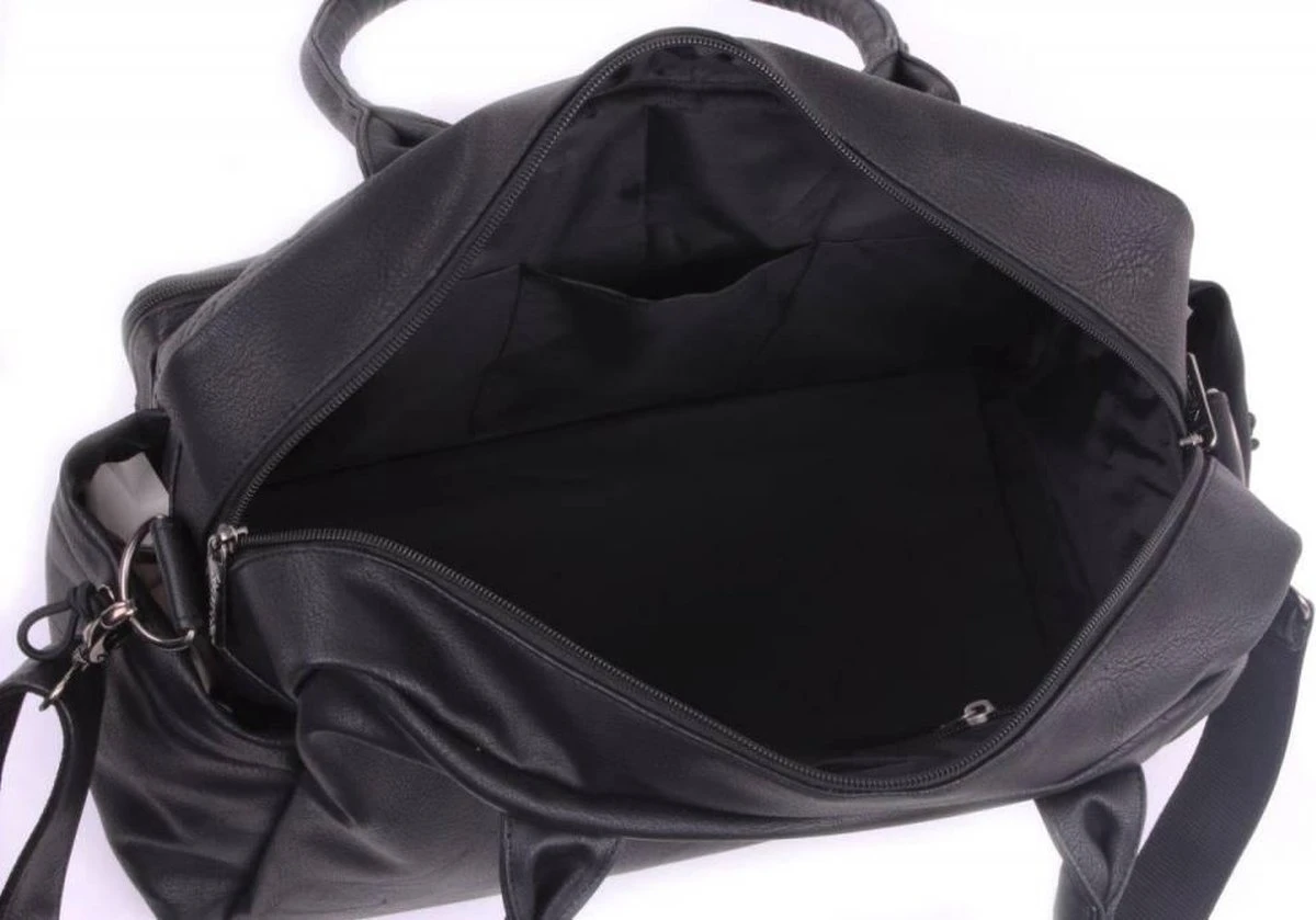 Kidzroom Vision of Love Luiertas - Zwart - Verschoonmatje - Verstelbare schouderband