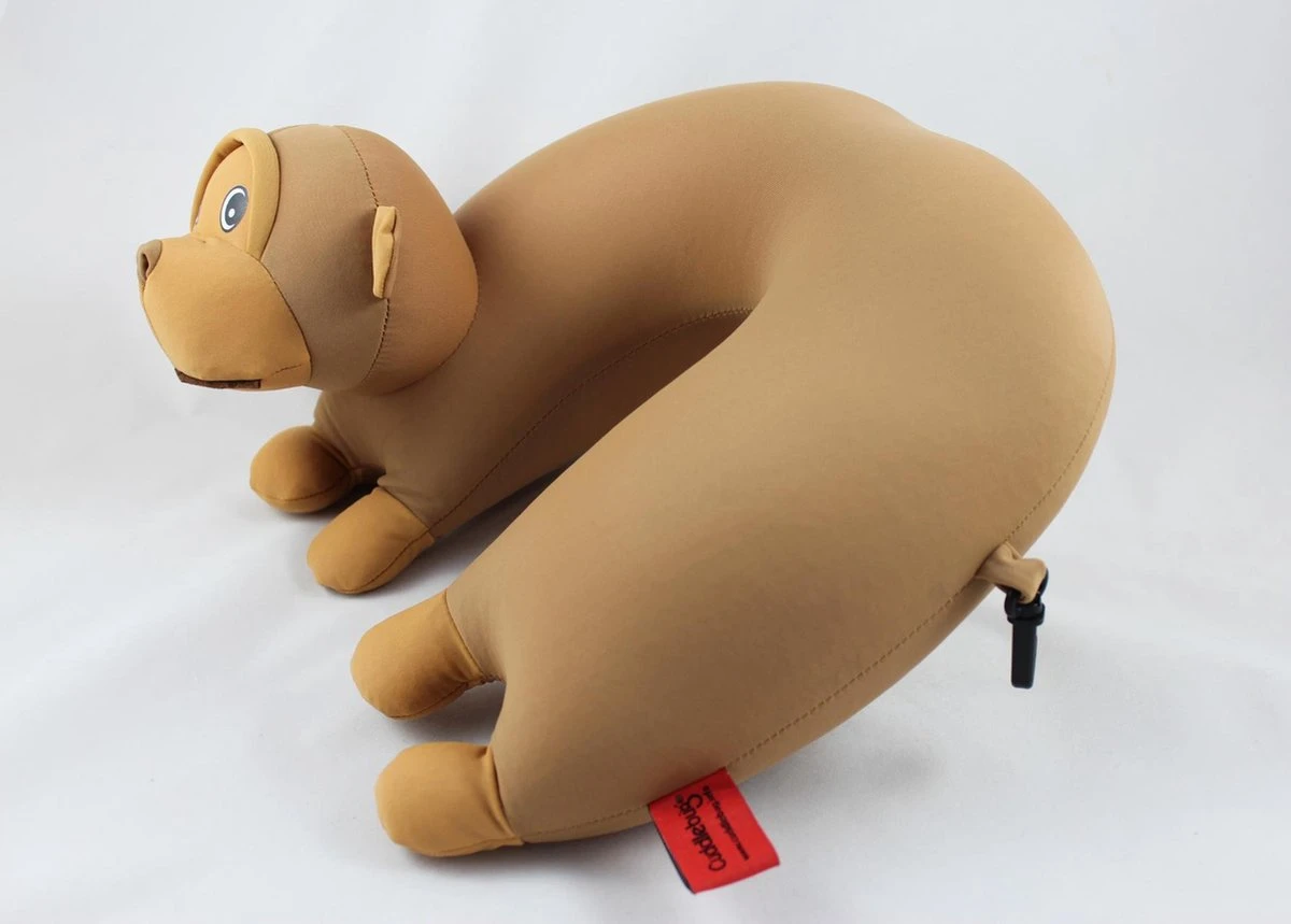 Cuddlebug U-shape kussen | Aap | Knuffel | Kinderen