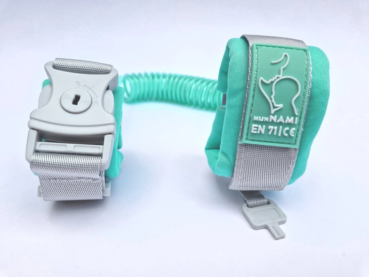 Polstuigje Mintgroen 360 Plus met slotje - Het enige CE gekeurde polstuigje - 2 meter elastisch koord - Kindertuigje