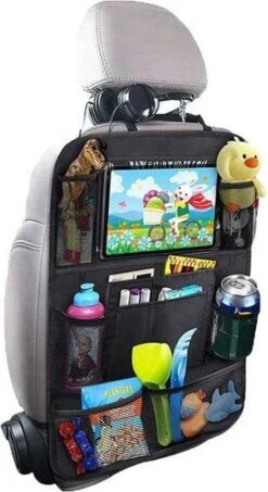 Merkloos Luxe Auto Organizer Met Tablethouder- Autostoel Organiser Voor Kinderen Met Vakken - Tablet Houder Auto Voor Baby En Kind