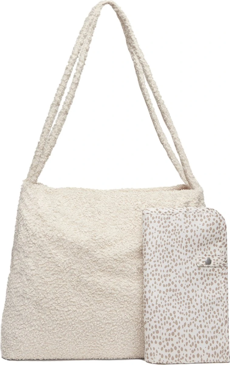 Jollein Luiertas Shopper 34x43cm Boucle - Naturel