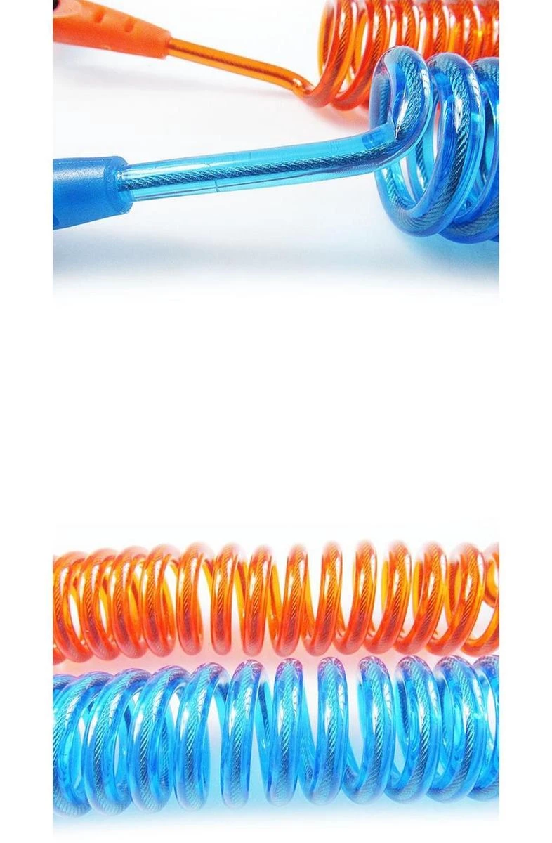 Veiligheidstuigje voor kinderen V2 - Polsbandje - 2,5 meter - Blue special edition for the little him - One Size - 360° rotatie