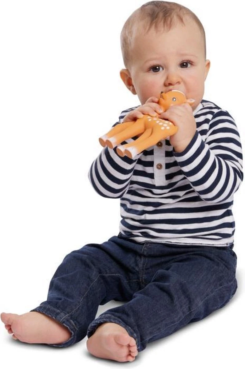 Sophie de giraf- Bijtspeelgoed - FanFan het hertje - 100% natuurlijk rubber