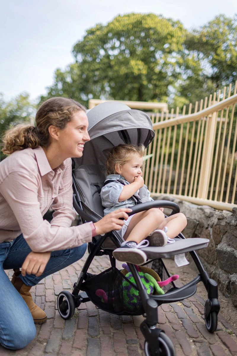 Hamilton by Yoop X1 Plus Buggy – Nieuw, Hoger, Uitgebreider 2023 Model – Premium Stroller met One Hand Folding Technologie – Grijs – Lichte, Verstelbare en Wendbare Kinderwagen met vele Gemakken