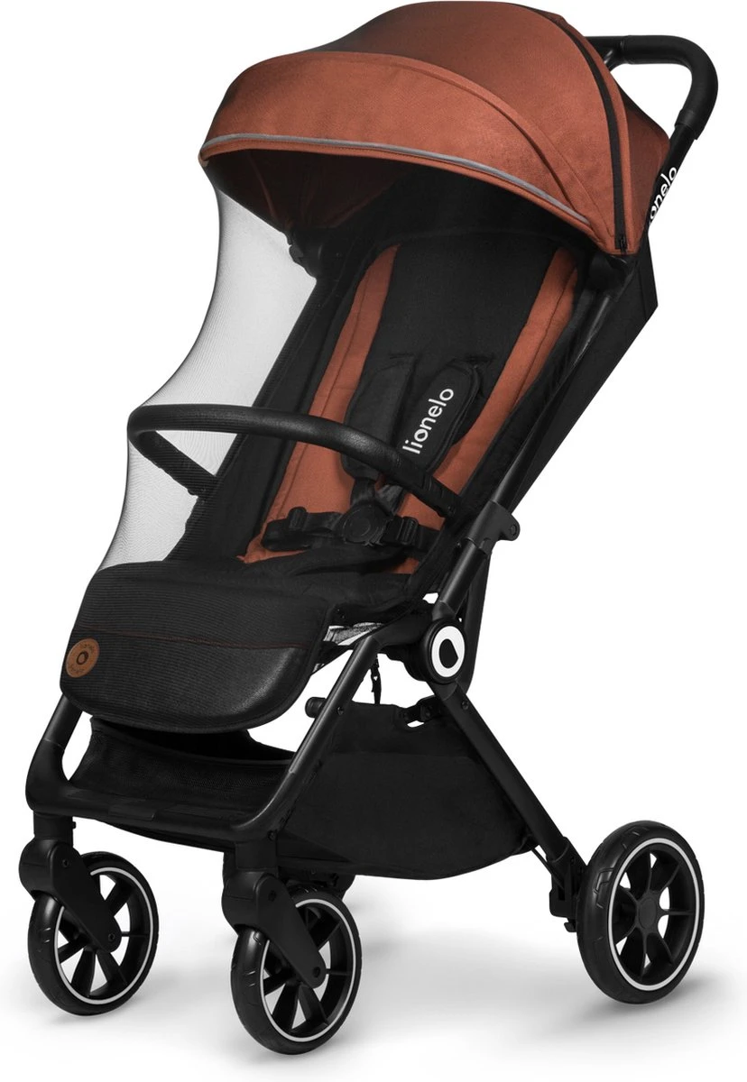 Lionelo Buggy Cloe - Kinderwagen Premium + - tot 22 kg - verstelbare rugleuning - 5-punts veiligheidsgordels - grote zwenkwielen - klamboe - bekerhouder - lichtgewicht - compact - waterdicht