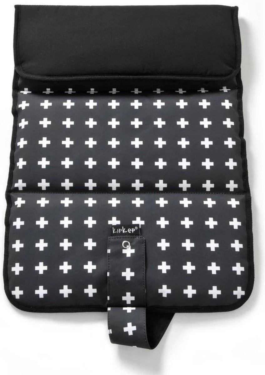 KipKep Napper Verschoonmatje - machinewasbaar - Crossy Black