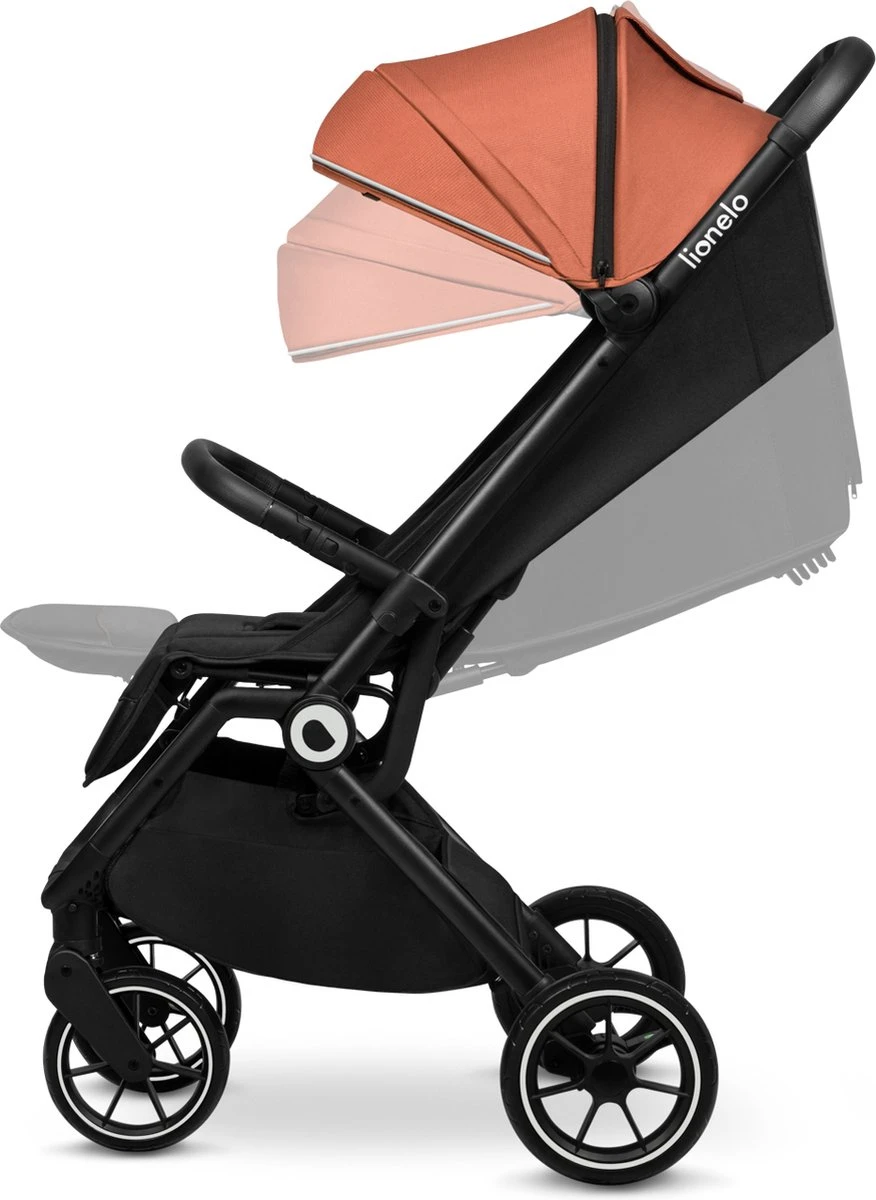 Lionelo Buggy Cloe - Kinderwagen Premium + - tot 22 kg - verstelbare rugleuning - 5-punts veiligheidsgordels - grote zwenkwielen - klamboe - bekerhouder - lichtgewicht - compact - waterdicht
