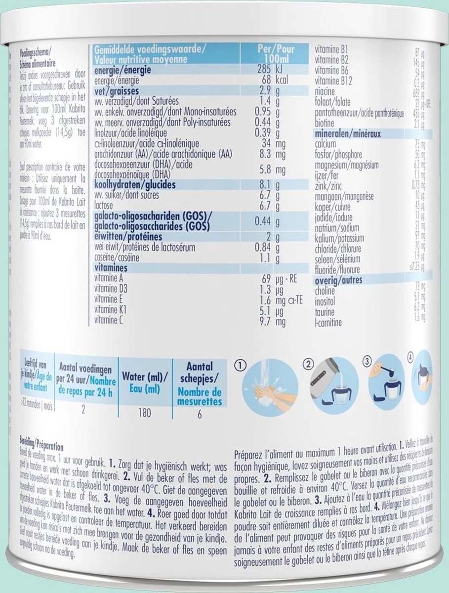 Kabrita 3 Peutermelk - Babyvoeding 12+ maanden - 400g
