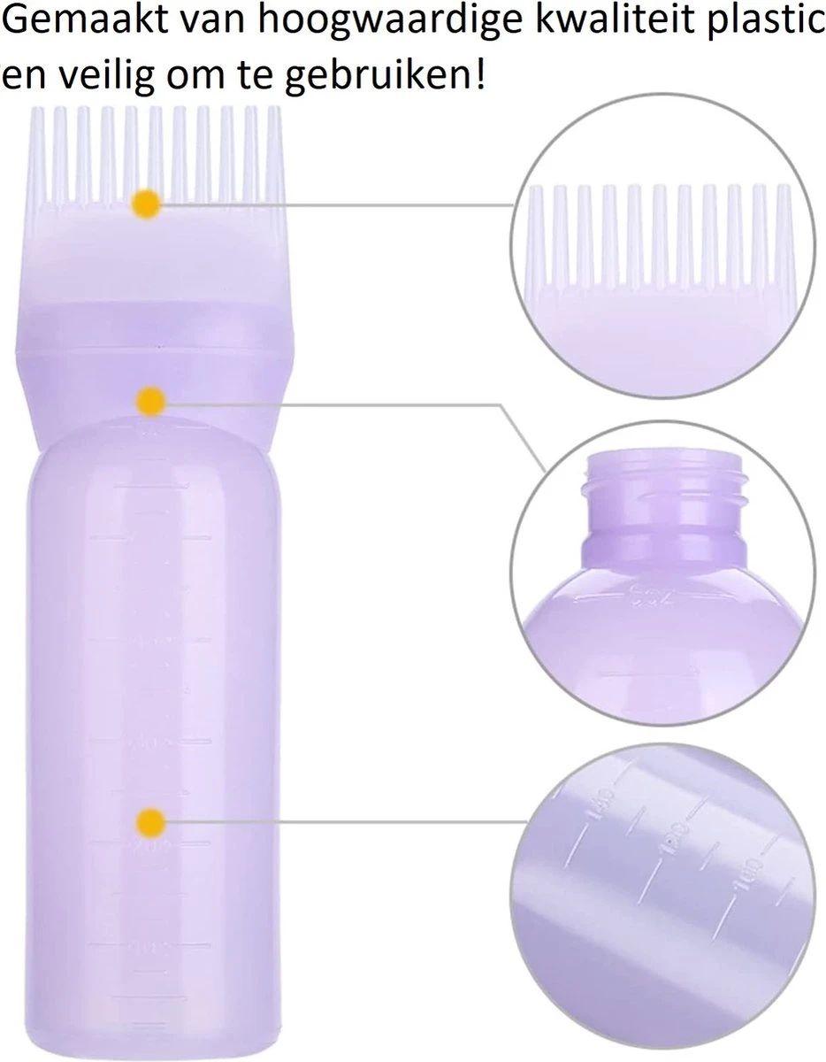 Haar olie applicator - Geschikt voor rosemary oil, mielle rosemary mint oil - Geschikt voor Haar serum - Kan worden gebruikt voor rozemarijn olie voor in het haar! - applicatieflesje - Applicator