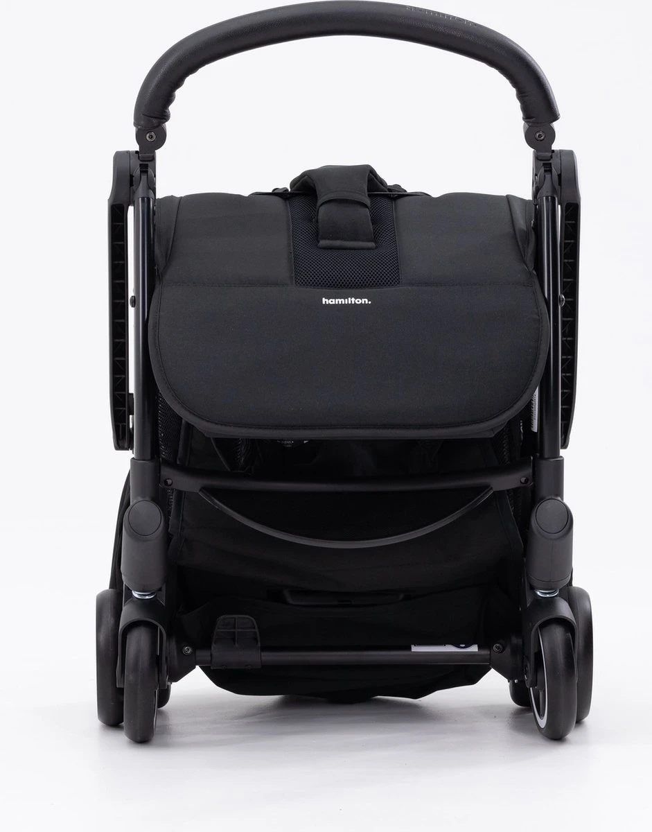 Hamilton by Yoop X1 Plus Buggy – Nieuw, Hoger, Uitgebreider 2023 Model – Premium Stroller met One Hand Folding Technologie – Zwart – Lichte, Verstelbare en Wendbare Kinderwagen met vele Gemakken