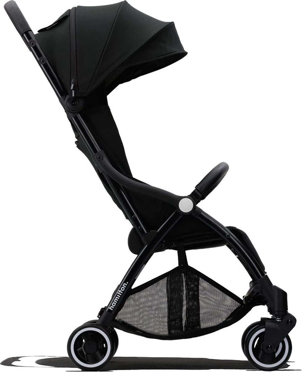 Hamilton by Yoop X1 Plus Buggy – Nieuw, Hoger, Uitgebreider 2023 Model – Premium Stroller met One Hand Folding Technologie – Zwart – Lichte, Verstelbare en Wendbare Kinderwagen met vele Gemakken