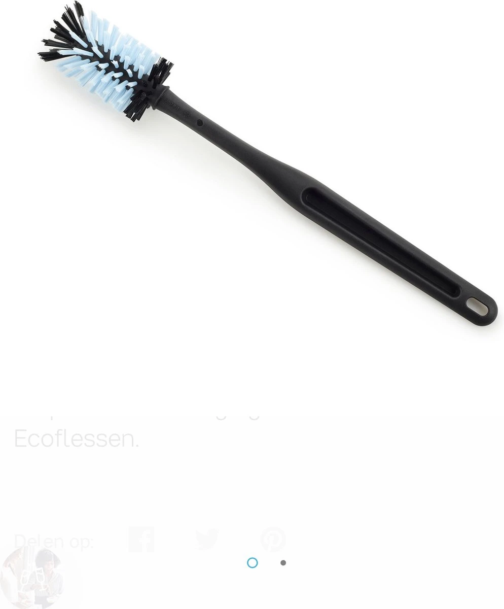 Tupperware flessen reinigingsborstel zwart